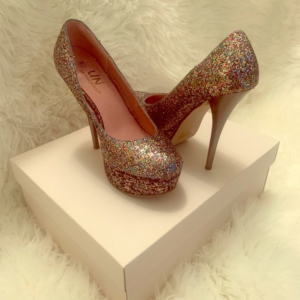 Unsensored Glitter Heels